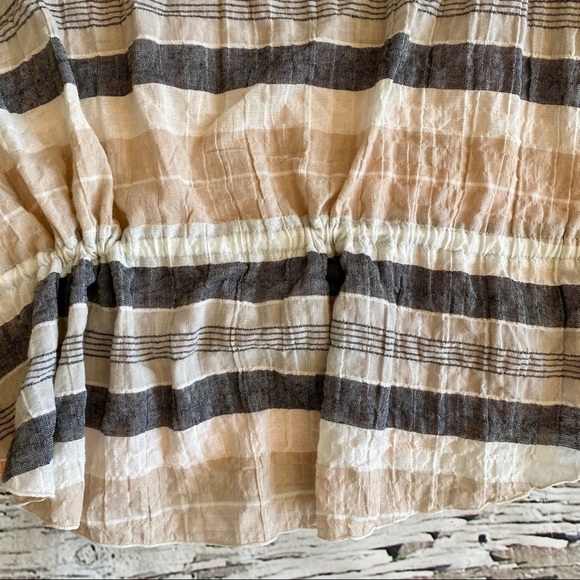 Anthropologie Little Yellow Button Peach top - Picture 7 of 7